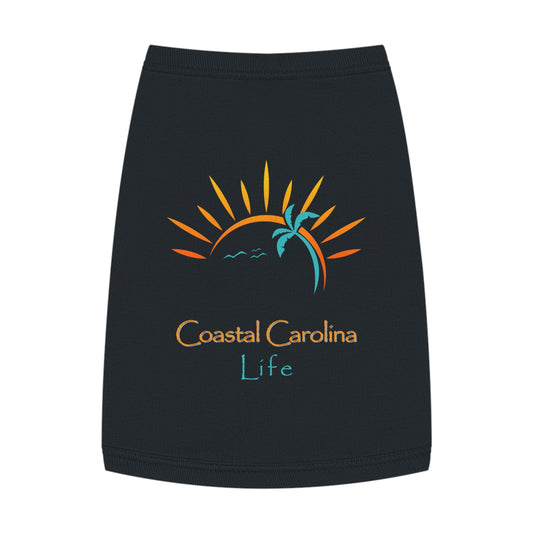 Palm Tree and Sun Rays Coastal Pet Shirt