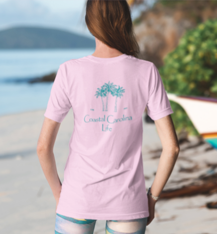 Women's Heavy Cotton T-Shirt - Palm Trees