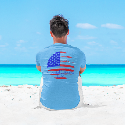 Men's Heavy Cotton T-Shirt - American Flag